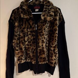 Women's Leopard Faux Fur Jacket
